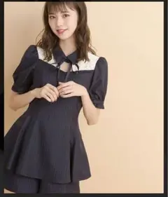 Secret Honey ストライプレースヨークセットアップ
