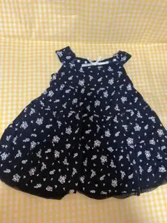 花柄ワンピース 黒 90