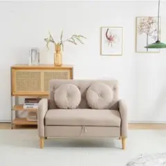 新品ソファー 1人掛け 2人掛けソファー 収納付きローソファ 504-200