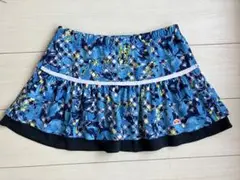 美品＊ellesseエレッセ＊ブルーの花柄スコートM