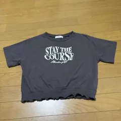 ALGY クロップドTシャツ グレーxs140cm