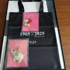 IBIZA　イビサ　バッグボンボンチャーム &お耳にお花のゾウチャーム セット