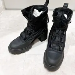 モンクレール ブーツ 厚底 レディース ブラック 37 24cm 美品