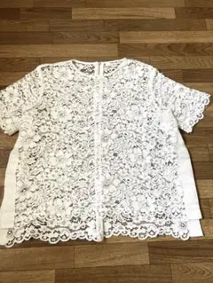 美品　FRAY I.D レース トップス ホワイト