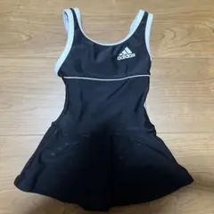 adidas 女の子用 ワンピース水着 黒