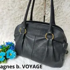 【美品】agnes b. VOYAGE オールレザー ハンドバッグ アニエスベー