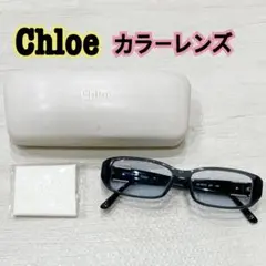 【極美品】Chloé ブラック メガネ ケース付き　カラーレンズ　度入り　クロエ