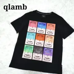 qlamb カラフル缶 デザイン Tシャツ プリント フロントプリント ブラック