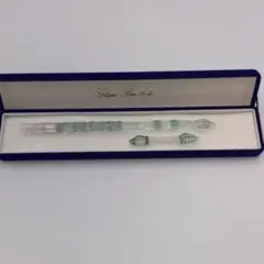 佐瀬工業所 ガラスペン(グリーン)ペン置きセット
