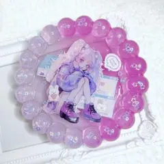 【318】レジントレイ 小物入れ コラージュ バブルトレイ パープル