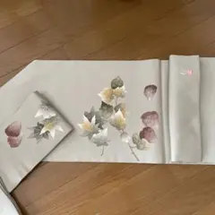 着物の帯 楠目ちづ もみじ柄
