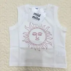 むくぞー　しまむら　mid mile 太陽刺繍タンクトップ 80