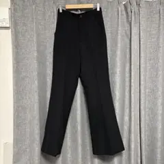 ブラック フレアカジュアルパンツ