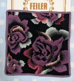 ♥FEILER♥薔薇柄タオルハンカチパープル
