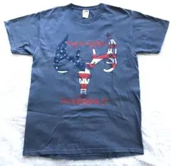 【古着】God & Country Tシャツ アメリカ国旗 鹿柄 半袖シャツ