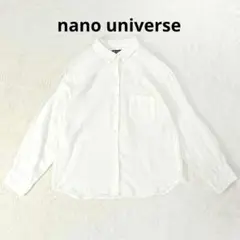 ナノユニバース nano universeリネン100%　シャツ 長袖 フリー