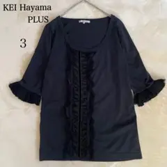 KEI Hayama PLUS ケイハヤマプリュスフリル フリンジカットソー
