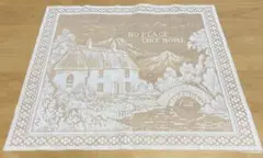 レース生地 家と橋の風景 NO PLACE LIKE HOME