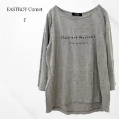 イーストボーイコメット　Tシャツ　グレー　フリーサイズ　　七分袖　カジュアル
