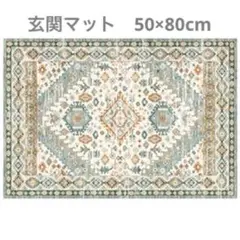 玄関マット ラグ 撥水 ラグマット オリエンタル柄 転写プリント ペルシャ絨毯風