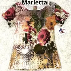 美品❤️Mariettaマリエッタ薔薇モチーフTシャツMサイズ
