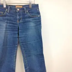 美品 トミーフィルフィガー クロップドジーンズ レディース ボトムス ブルー