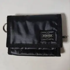 ポーター　3つ折財布　黒　ブラック　PORTER