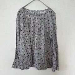 【NOUVELLESDUPARADIS】 長袖シャツ/小花柄/レトロ/日本製/M