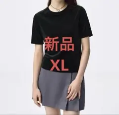 新品★GU シアーベロアT XL ブラック