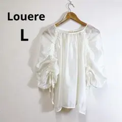 Louere ルエレ ドロストボリュームスリーブシアーブラウス L