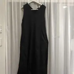 UNIQLO ノースリーブロングワンピース 3XL ブラック