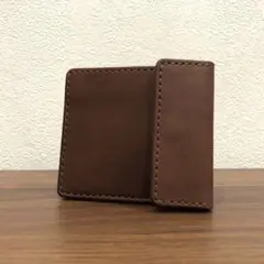 ヌメ革 薄いミニ財布 ハンドメイド メンズ レディース 本革