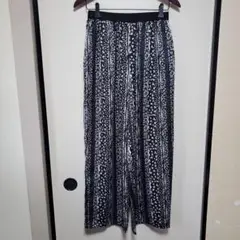 アメリカンホリック　花柄ストライプワイドパンツ