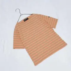 KN0210【セントジェームス】Tシャツ【XXS】ボーダー オレンジフランス製