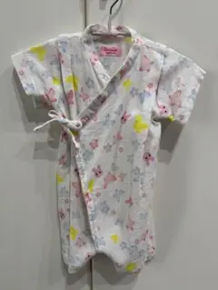【再お値下げ！！】ミキハウス 蝶とウサギ柄 甚平 60〜70