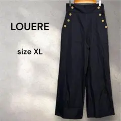 LOUERE ルエレ ハイウエスト マリン ワイド パンツ ロングシーズン