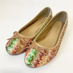 良品✨Halou0026Halo【23〜23.5】フラットパンプス バレエパンプス