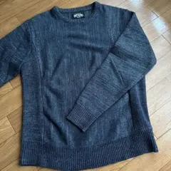 BEAMS ビームス O.SIDE-RIB CREW ネイビー S