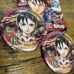 【新品未使用】キングダム缶バッジ（河了貂）2個セット