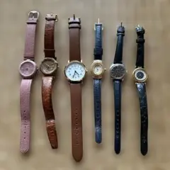 動かない　Tissot ピンクレザー アナログ腕時計他6本