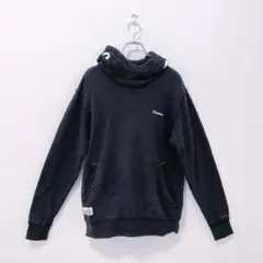 【RealBvoice】長袖パーカー 裏起毛 フーディ 黒 カジュアル M