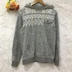 ★VANS★ヴァンズ 裏起毛 パーカー 【XS】 ノルディック柄 フーディー
