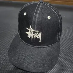 Stussy ブラックデニムキャップ