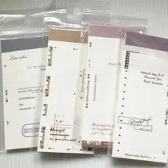 【6】メモ帳 4種 紙もの 素材紙 コラージュ 海外 シンプル まとめ売り