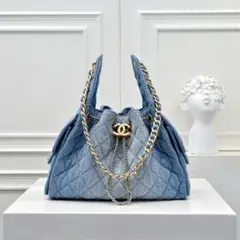 CHANEL デニムブルー ショルダーバッグ