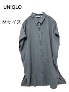 UNIQLO オリーブ　ロングシャツ Mサイズ