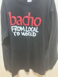 【bacho】バチョウ Tシャツ 長袖 ロンT 黒 xl