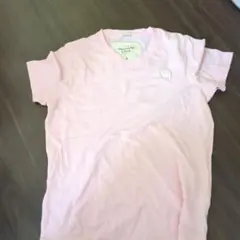 Abercrombie & Fitch ピンク Vネック Tシャツ S