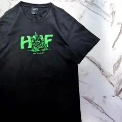 HUF Green Buddy ロゴプリント S/S TEE L ブラック