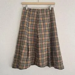 デュークダム フレアスカート バーバリーチェック ミディ丈 秋冬 上品 レトロ